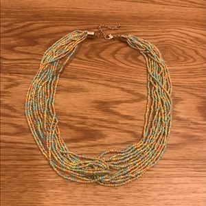 6/$20 Handmade Multi Strand Beaded Necklace, NWOT, Adjustable, Summertime Colors